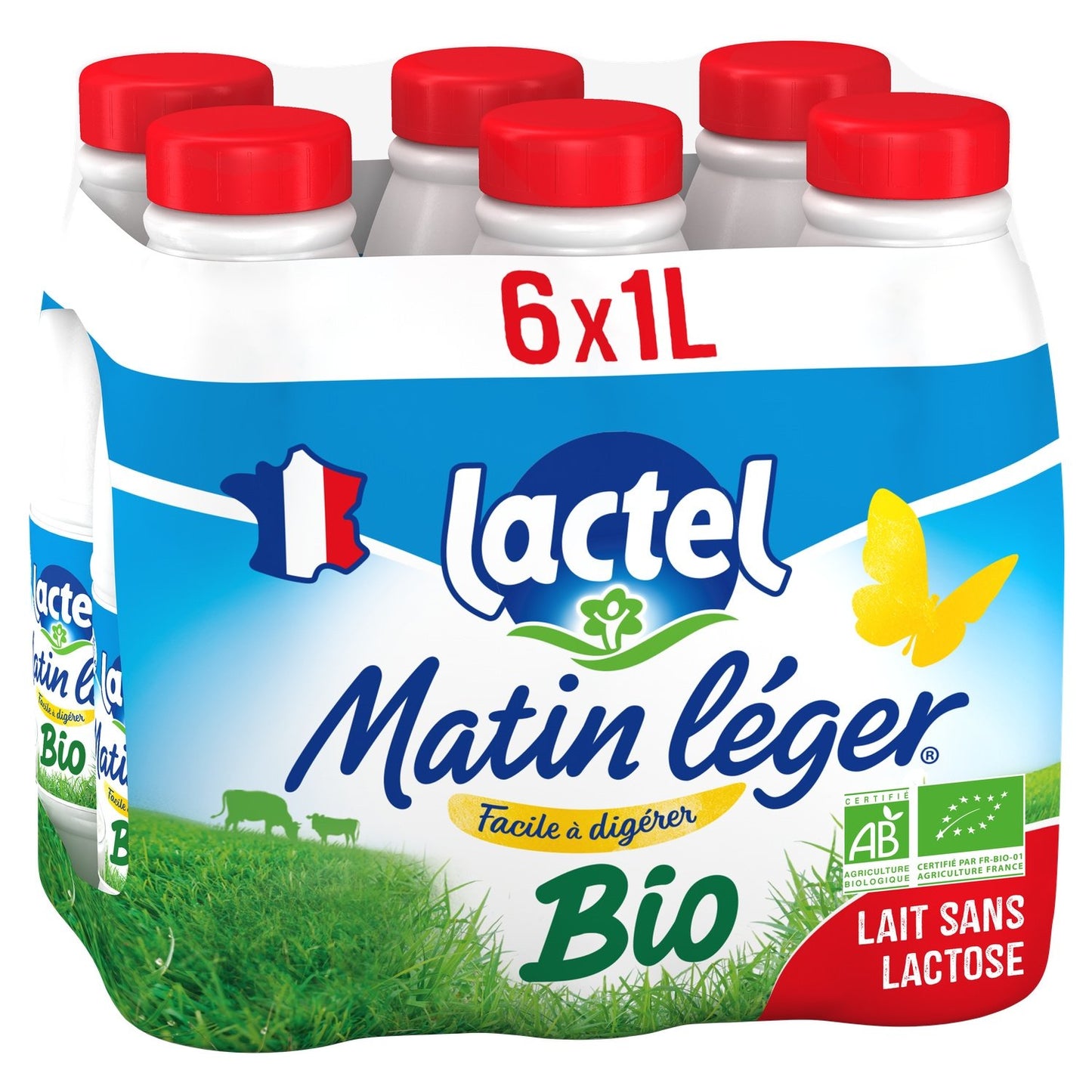 Biologische lactosevrije volle melk Matin Léger LACTEL