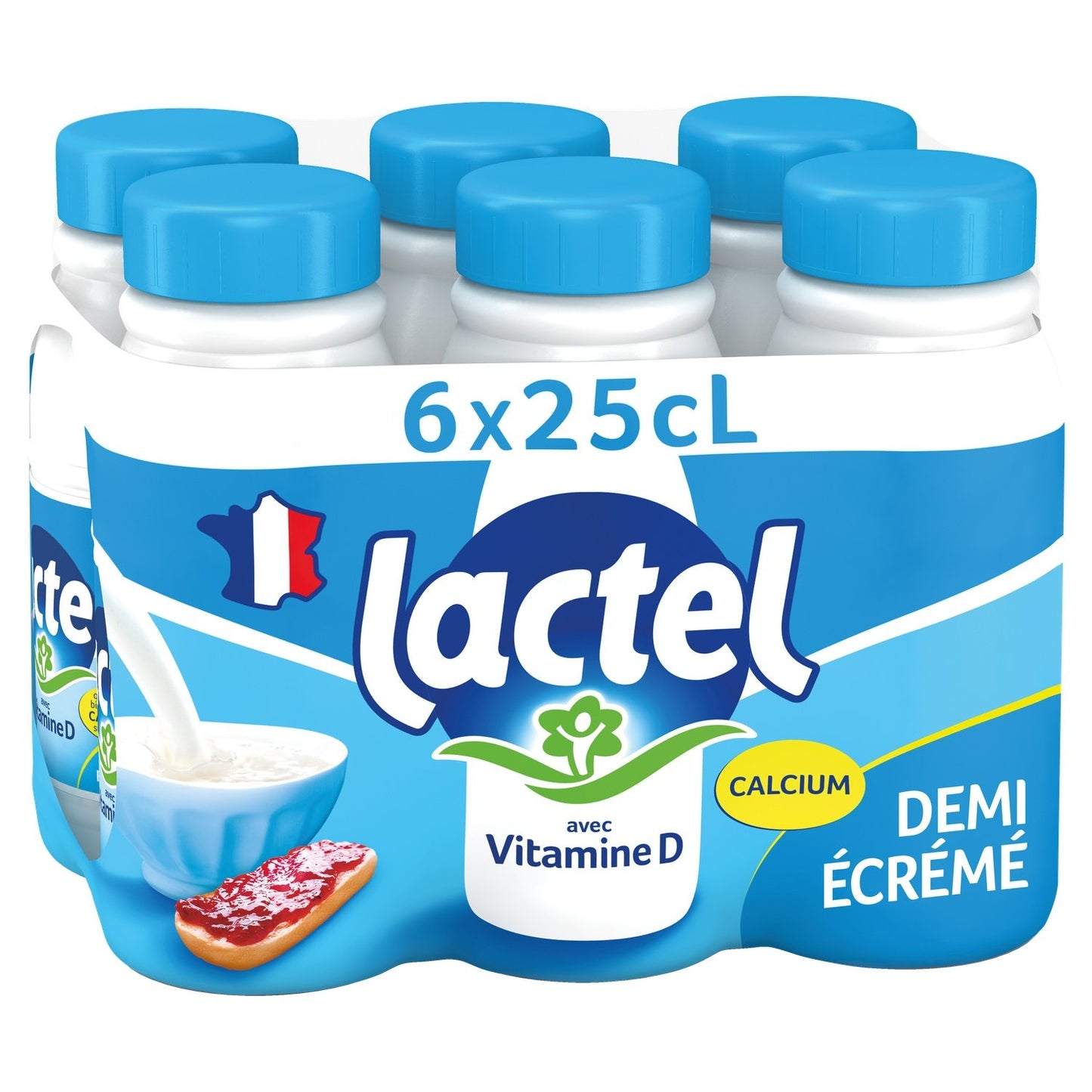 Lait Demi-Ecrémé UHT Vitamine D LACTEL