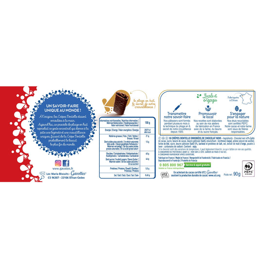 Biscuits Crêpe Dentelle au Chocolat Noir GAVOTTES