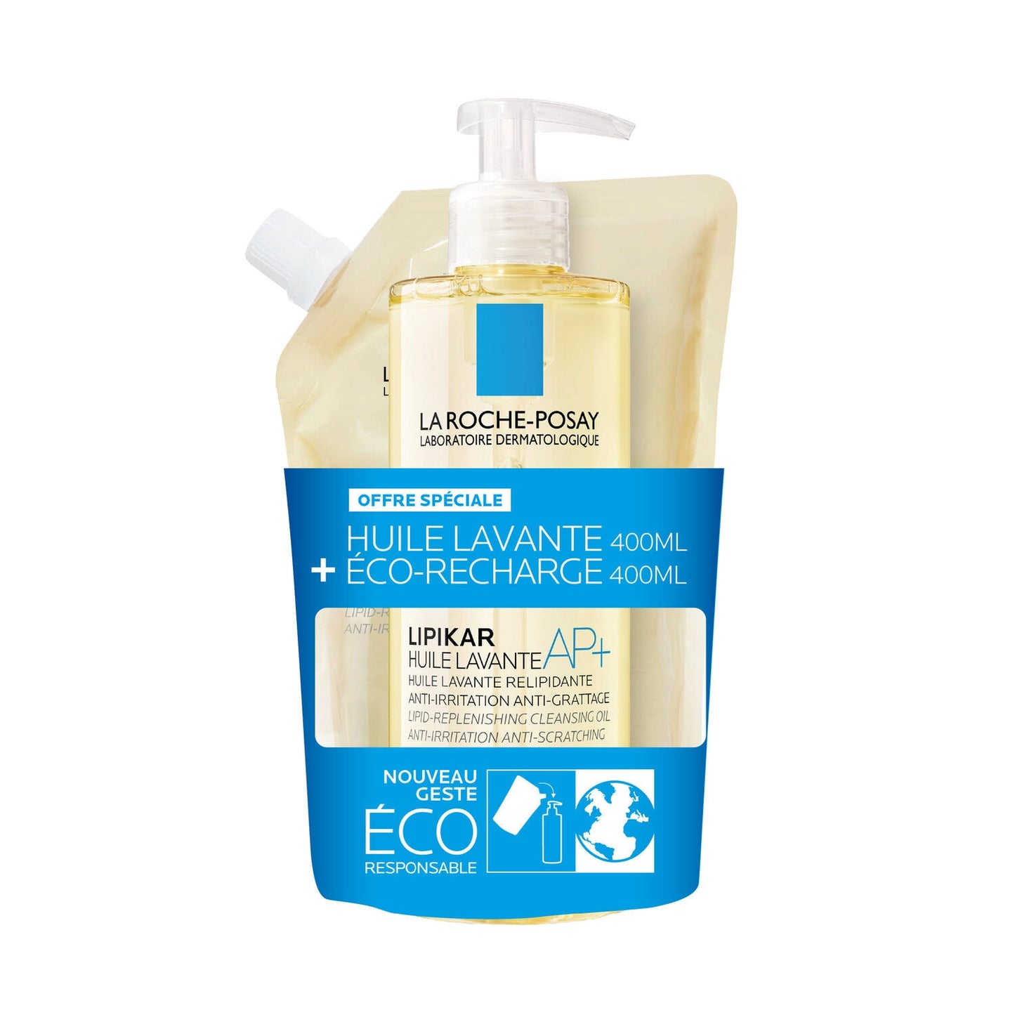 Lipid-Replenishing Cleansing Oil + Eco Refill Lipikar Ap+ LA ROCHE-POSAY