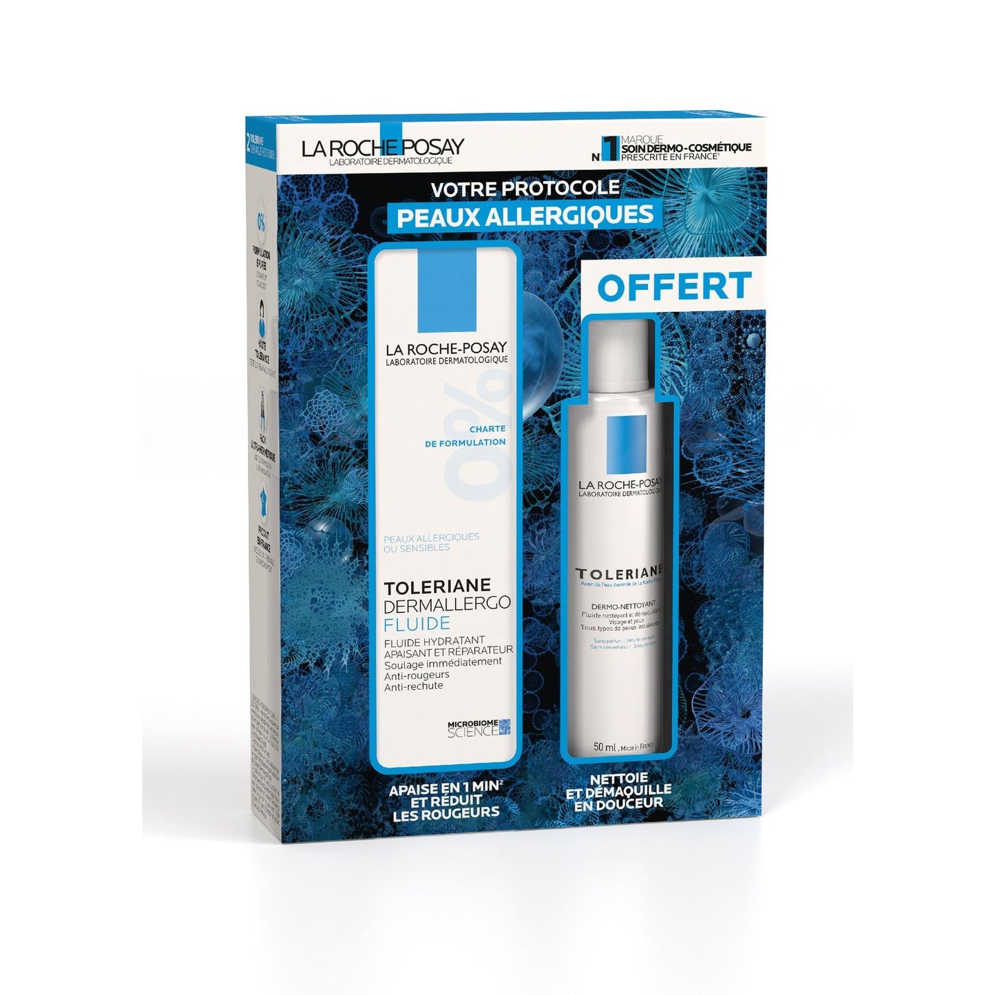 Toleriane Dermallergo Soothing Moisturizing and Repairing Fluid Cream + LA ROCHE-POSAY Dermo-Cleanser