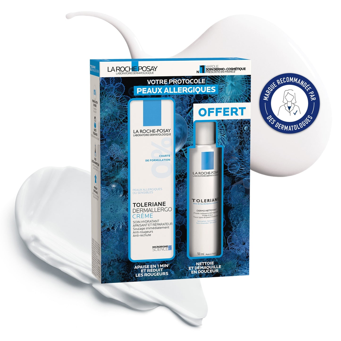 Toleriane Dermallergo Soothing, Repairing and Moisturizing Cream + LA ROCHE-POSAY Dermo-Cleanser