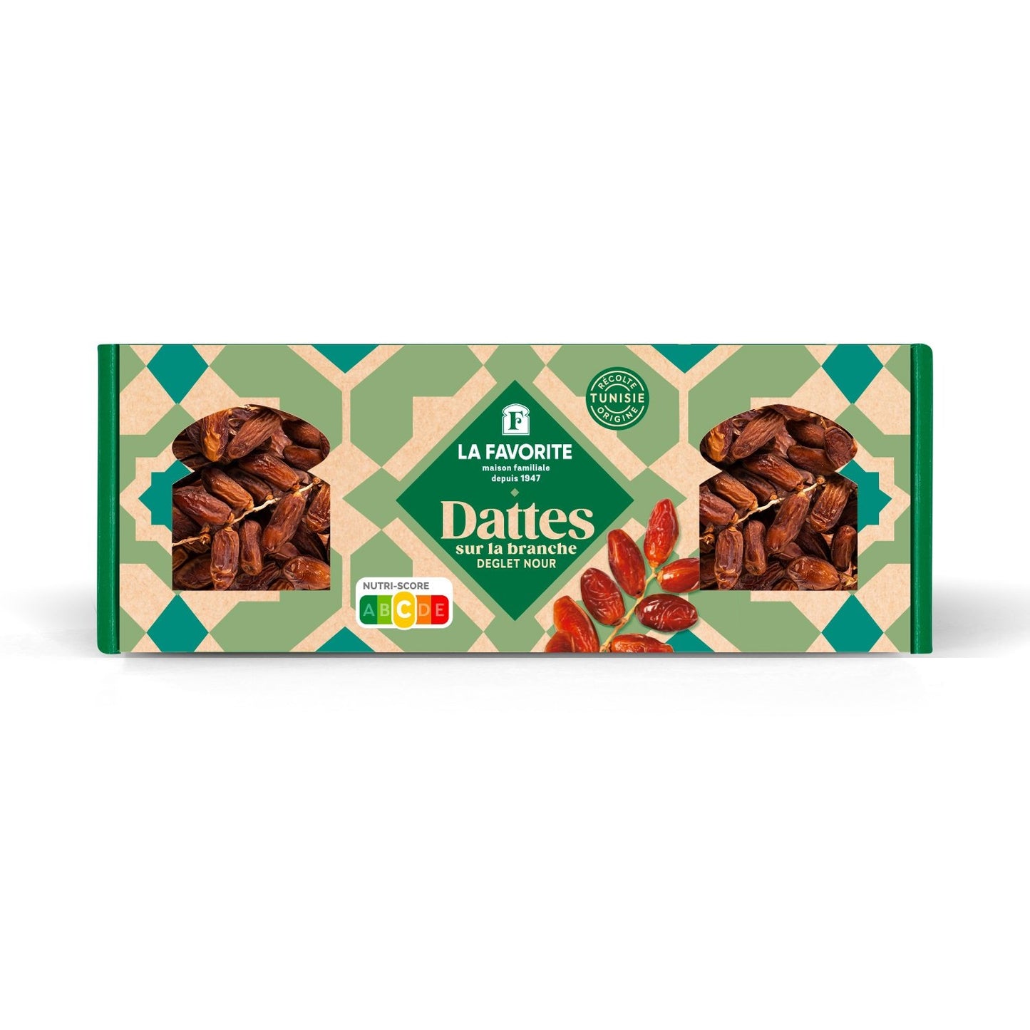 Dattes Deglet Nour Branchées LA FAVORITE la barquette de 1Kg