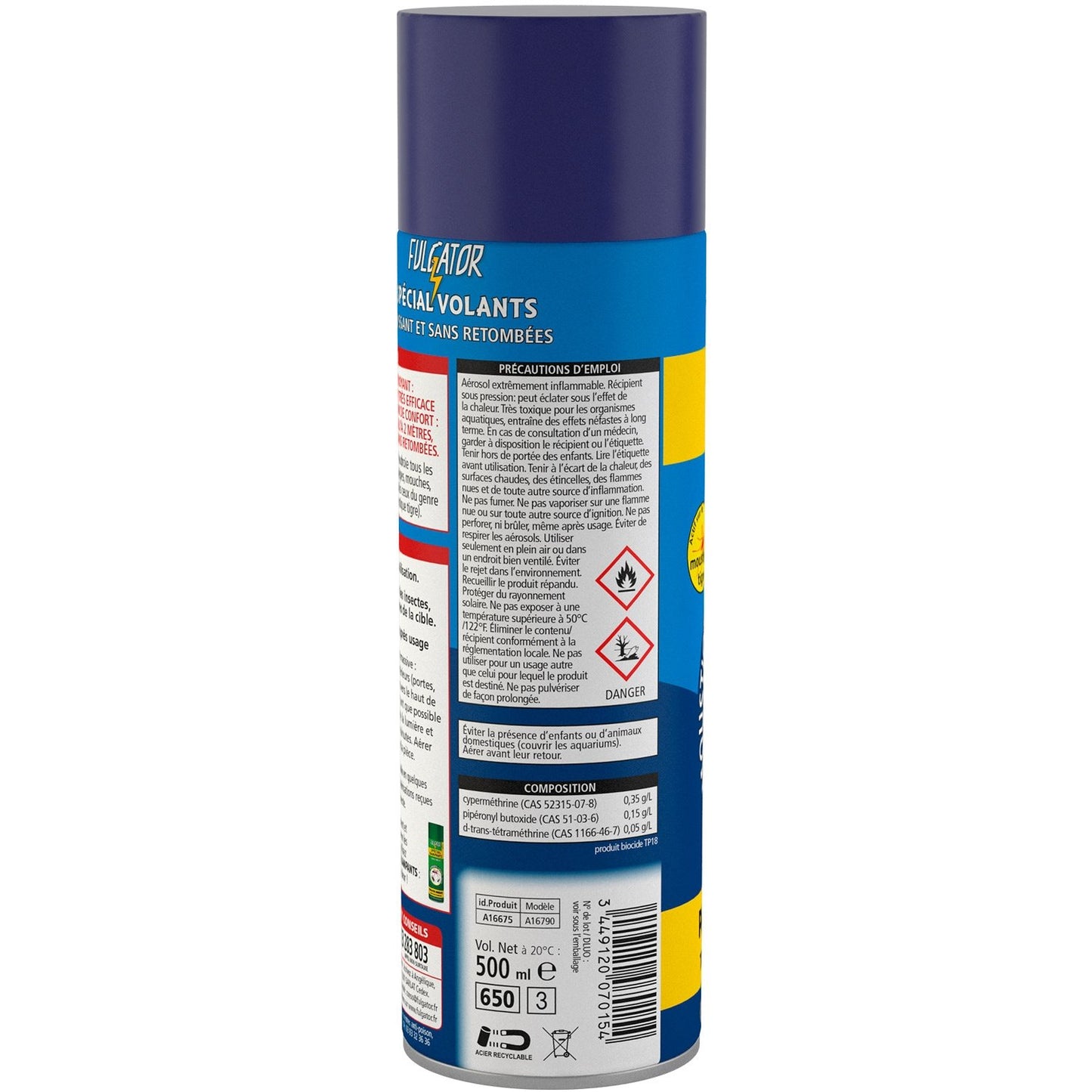 Insecticide Spray Anti-Mouche et Moustique Sans Odeur FULGATOR