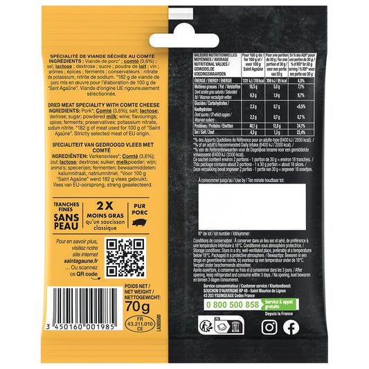 Saucisson en Tranche au Comté SAINT AGAUNE