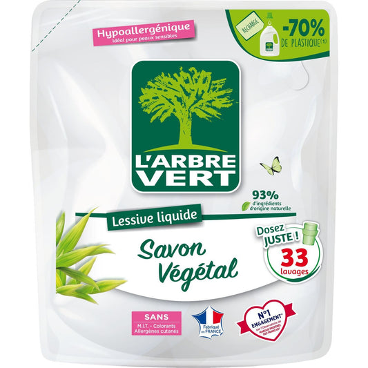 Recharge Lessive Liquide Savon Végétal L'ARBRE VERT