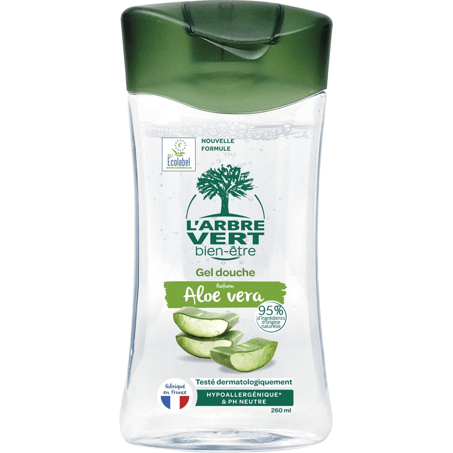 Gel Douche Parfum Aloe Vera PH Neutre et Hypoallergénique L'ARBRE VERT BIEN-ETRE