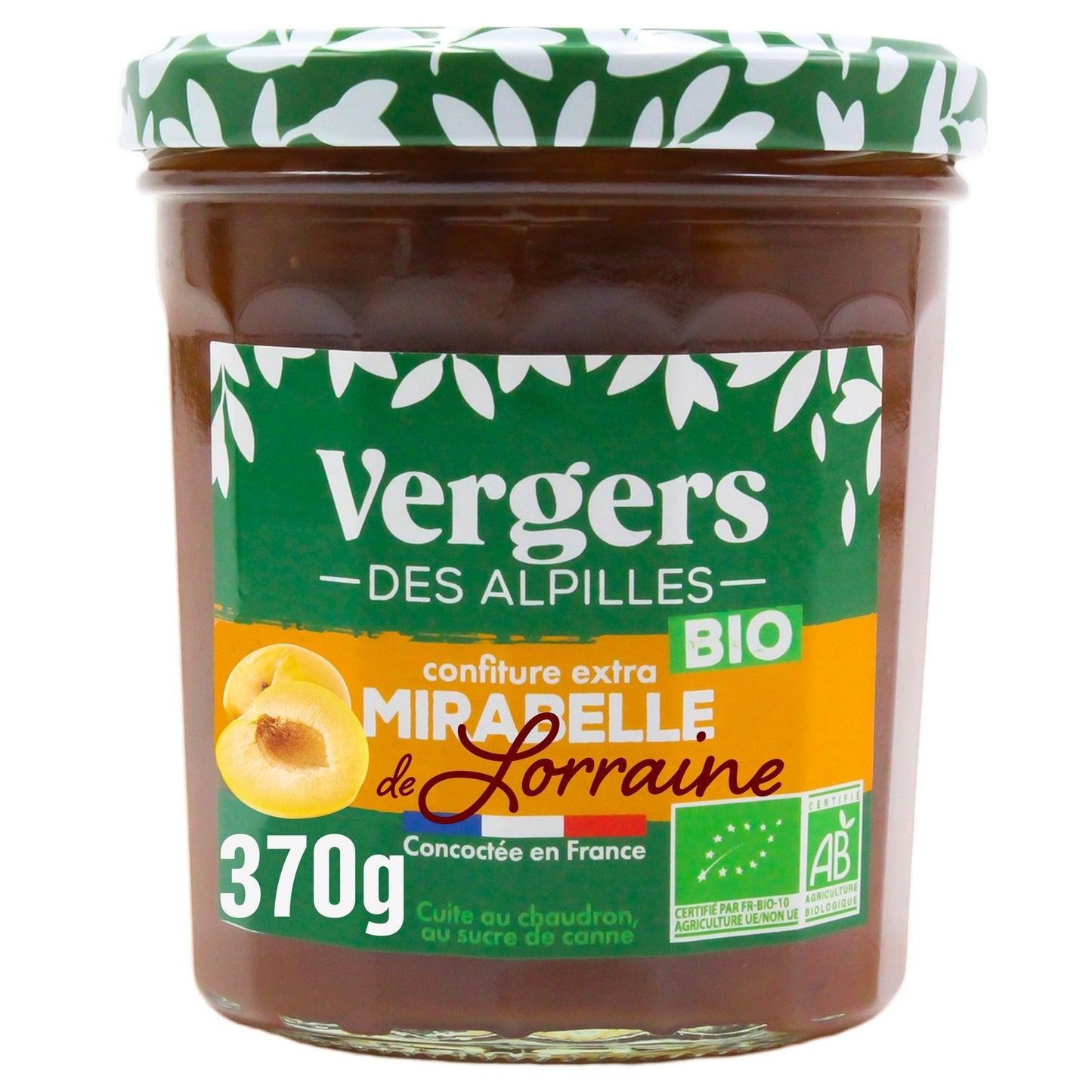 Confiture Mirabelle de Lorraine Bio VERGERS DES ALPILLES Le pot de 370g
