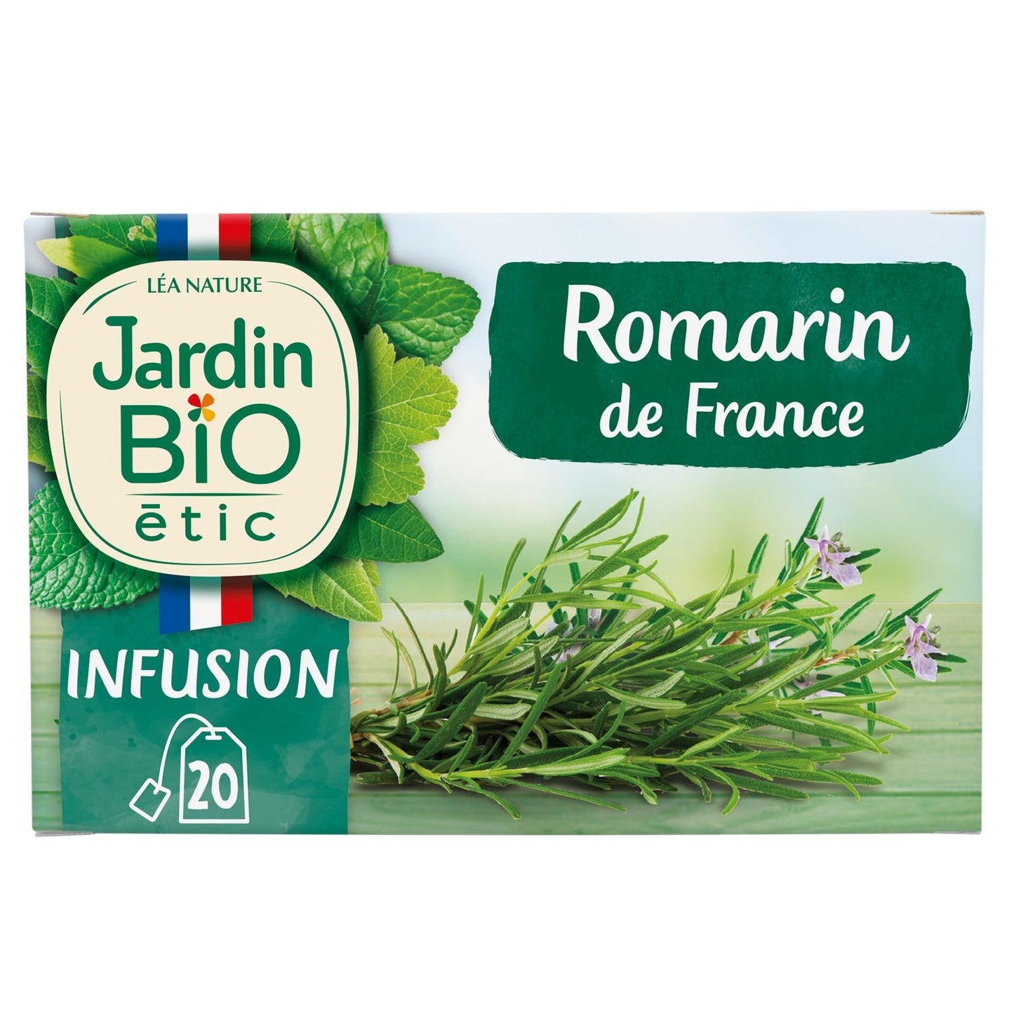 Infusion Romarin Bio JARDIN BIO ETIC la boîte de 20 sachets