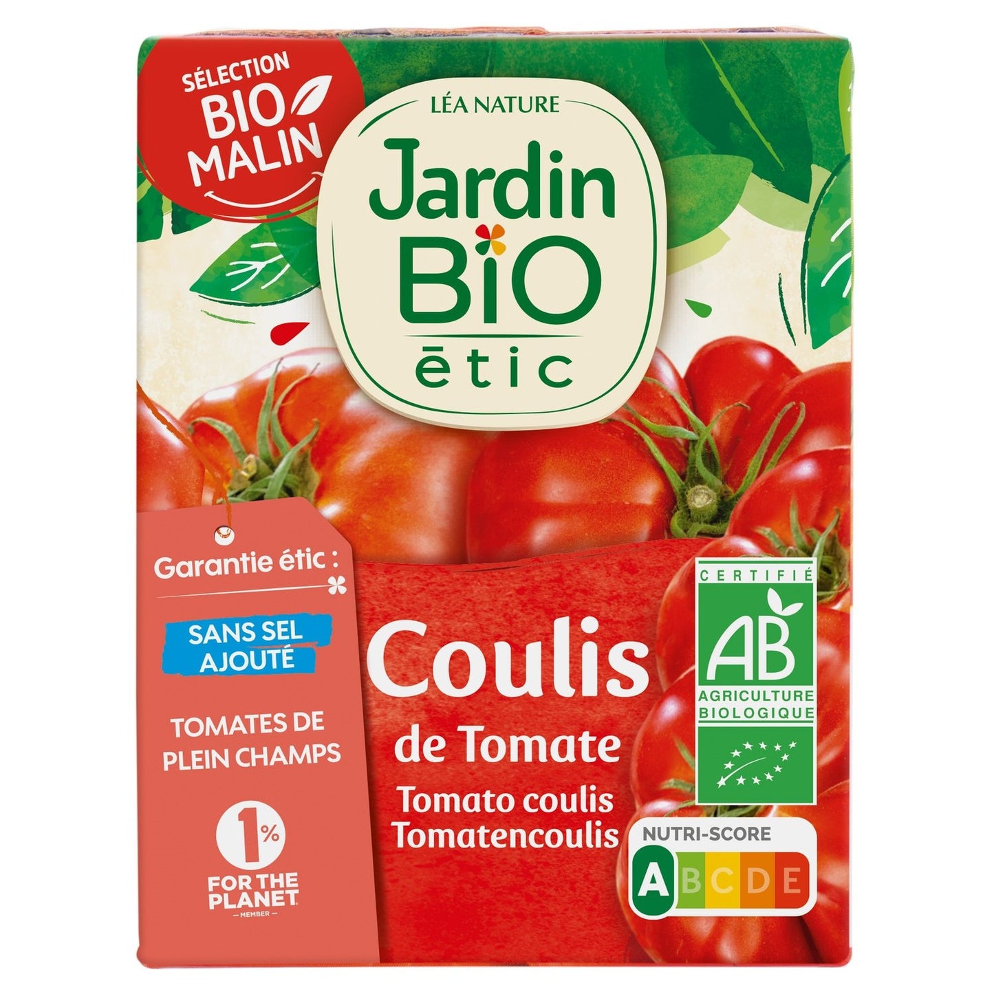 Coulis de Tomate Bio JARDIN BIO le pot de 200g