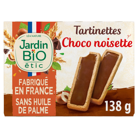 Biscuits Tartinettes Chocolat Noisette Bio JARDIN BIO ETIC