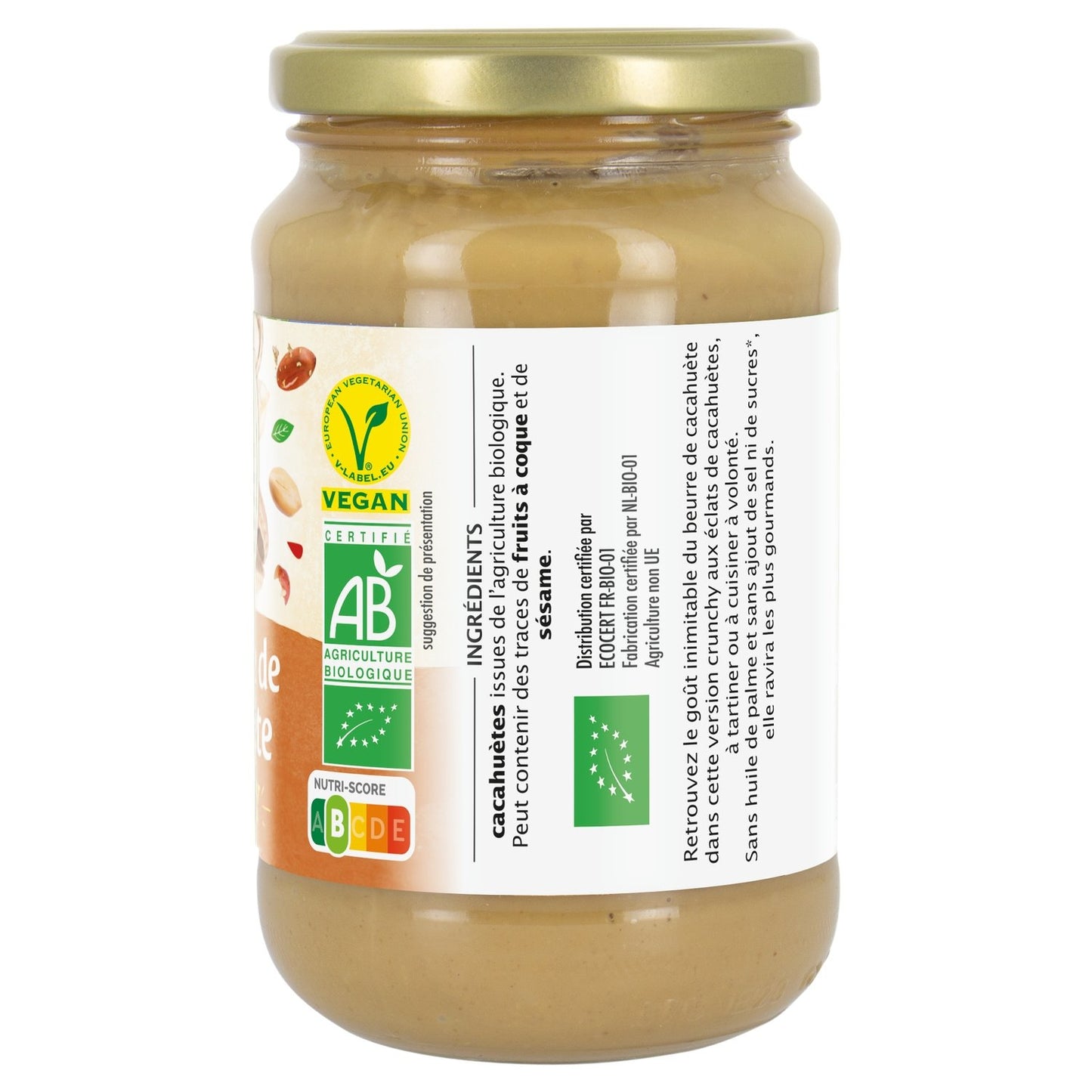 Organic Crunchy Peanut Butter JARDIN BIO ETIC