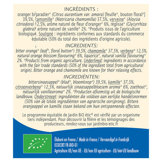 Infusion Calme & Sérénité Bio JARDIN BIO ETIC