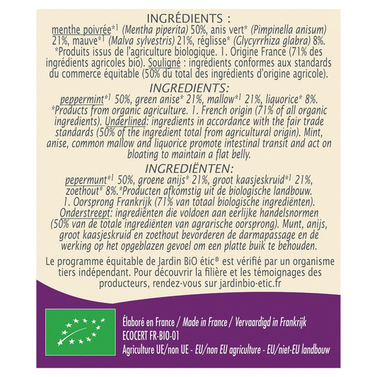 Infusion Ventre Plat Bio JARDIN BIO ETIC