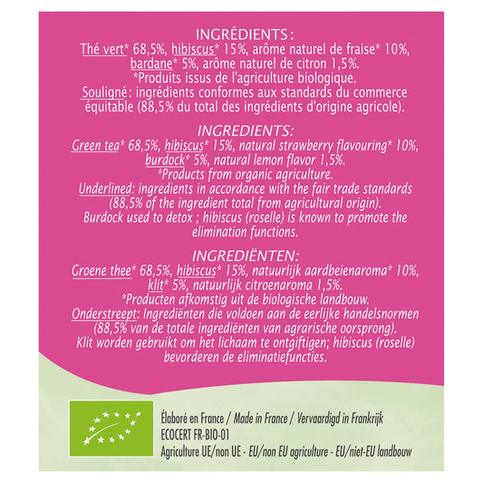 Thé Vert détox Bio JARDIN BIO ETIC