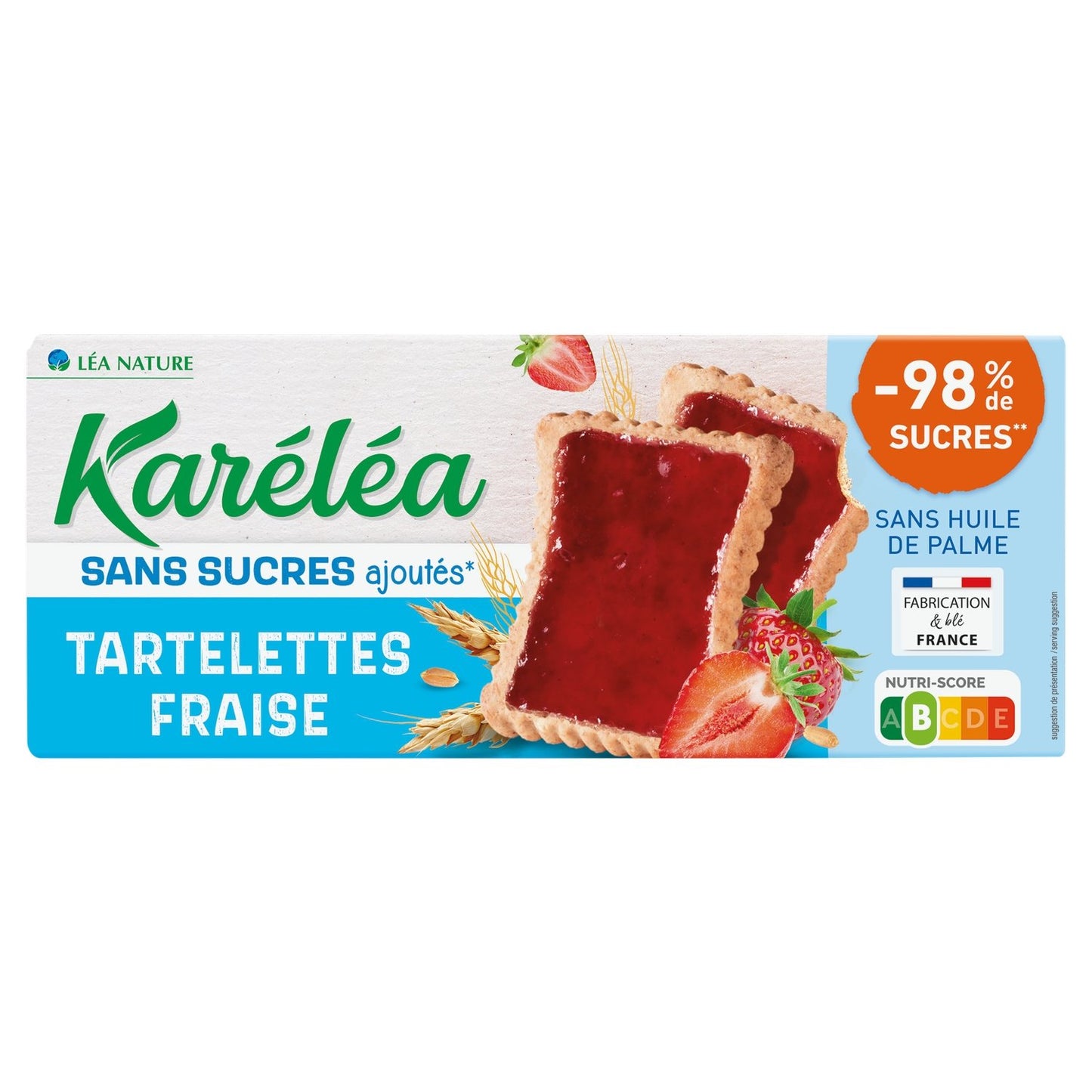 Tartelette Fraise Sans Sucres Ajoutés KARELEA la boite de 150g