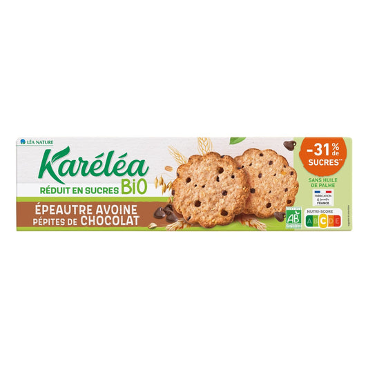 Biscuits Epautre Avoine & Pepites de Chocolats Bio KARELEA
