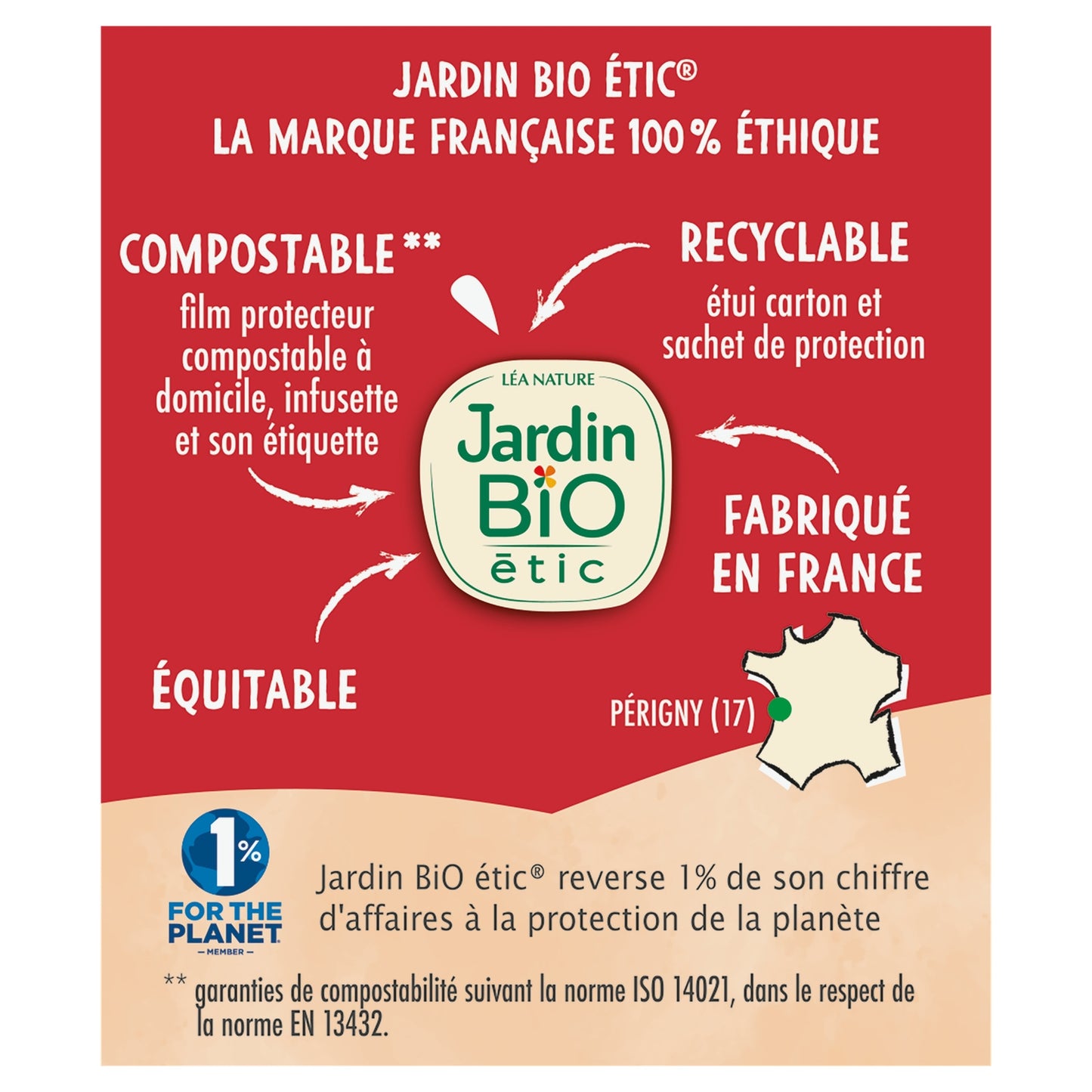 Infusion Rooibos Cacao Fruits Rouge Bio JARDIN BIO ETIC