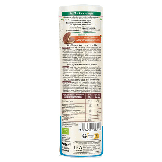 Biscuits Fourrés Duo Avoine Bio JARDIN BIO ETIC