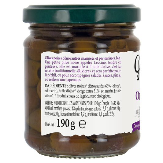 Pitted and Marinated Riviera Olives in Olive Oil GUSTI AMO BIO