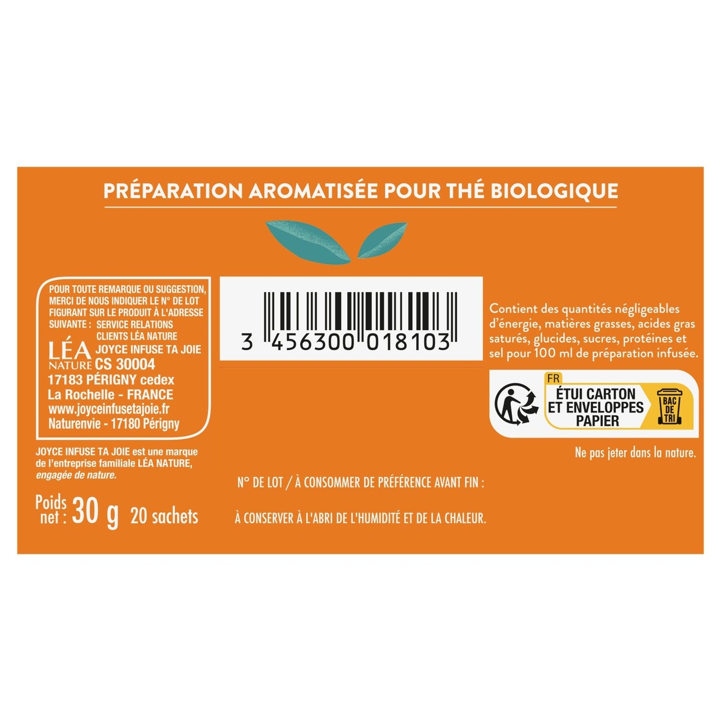 Thé Noir Saveur Pain d'Épices Réconfort JOYCE