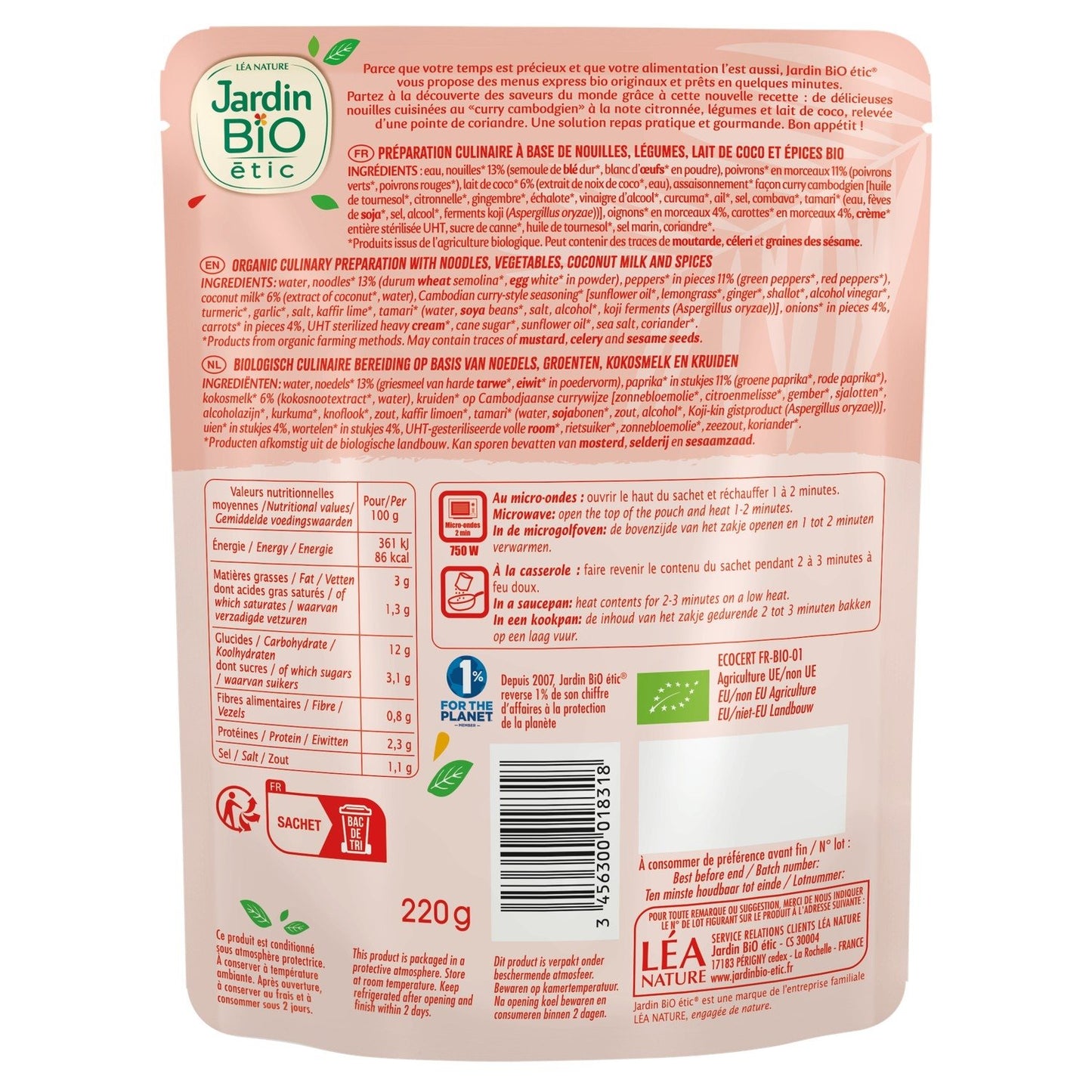 Bio Curry Nudeln BIO GARTEN