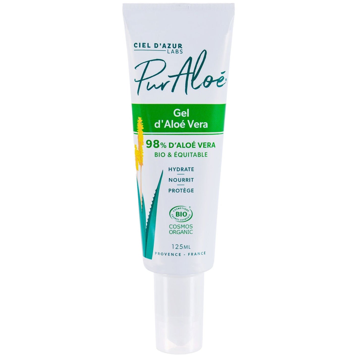 Gel Corps Hydratant Régénérant Apaisant Aloe Vera Bio PURALOE le tube de 125mL