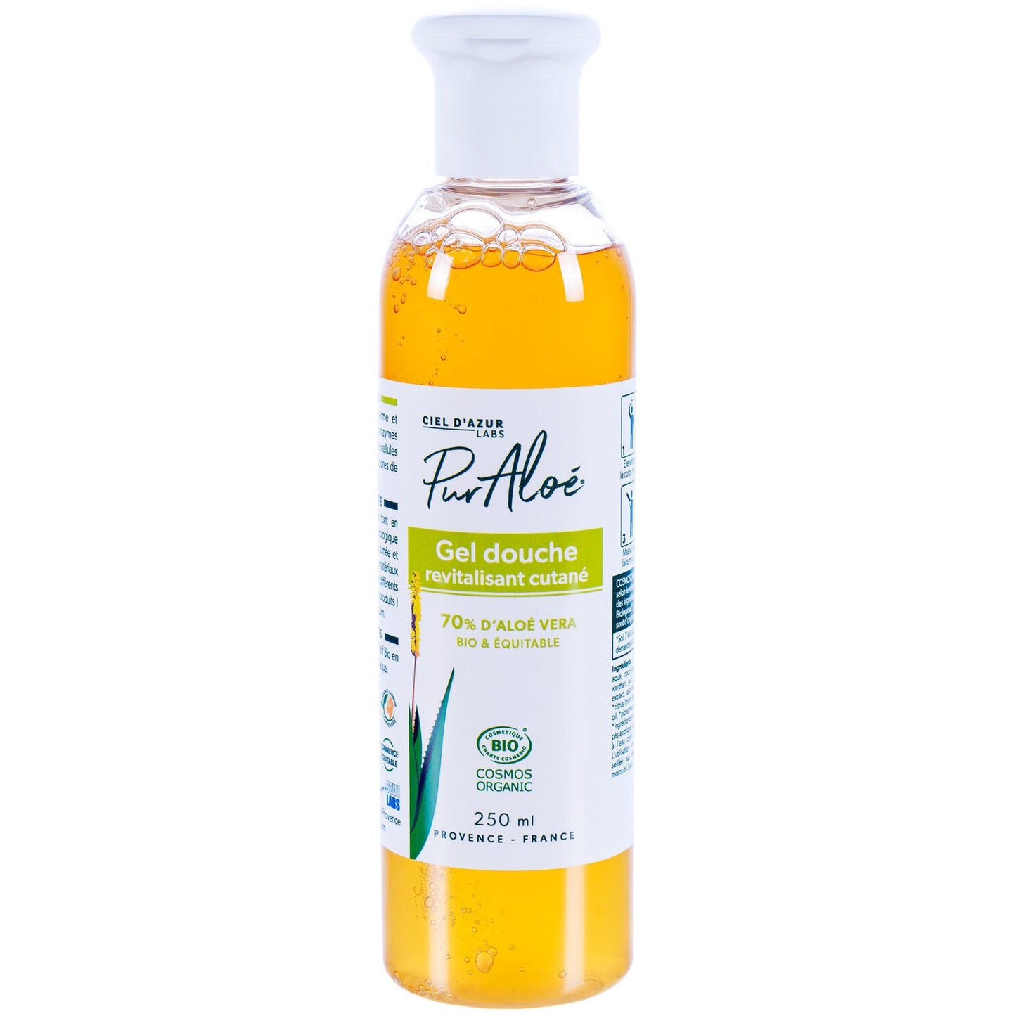 PURALOE Organic Aloe Vera Softening Moisturizing Revitalizing Body Shower Gel