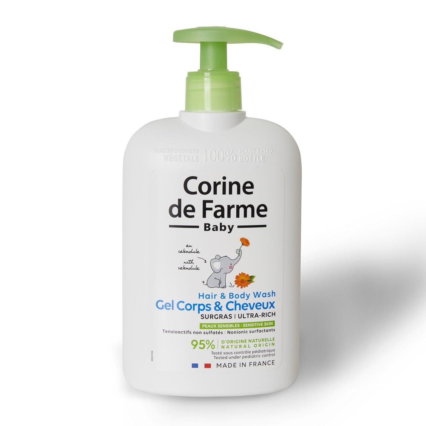Gel Douche Bébé Corps et Cheveux Surgras CORINE DE FARME le flacon de 500 ml