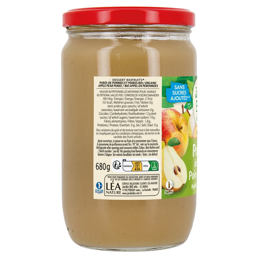 Compote Pomme Poire Bio JARDIN BIO ETIC
