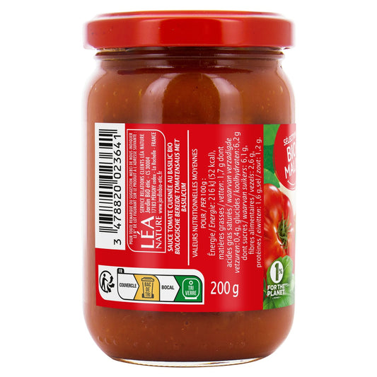 Sauce Tomate Basilic JARDIN BIO ETIC