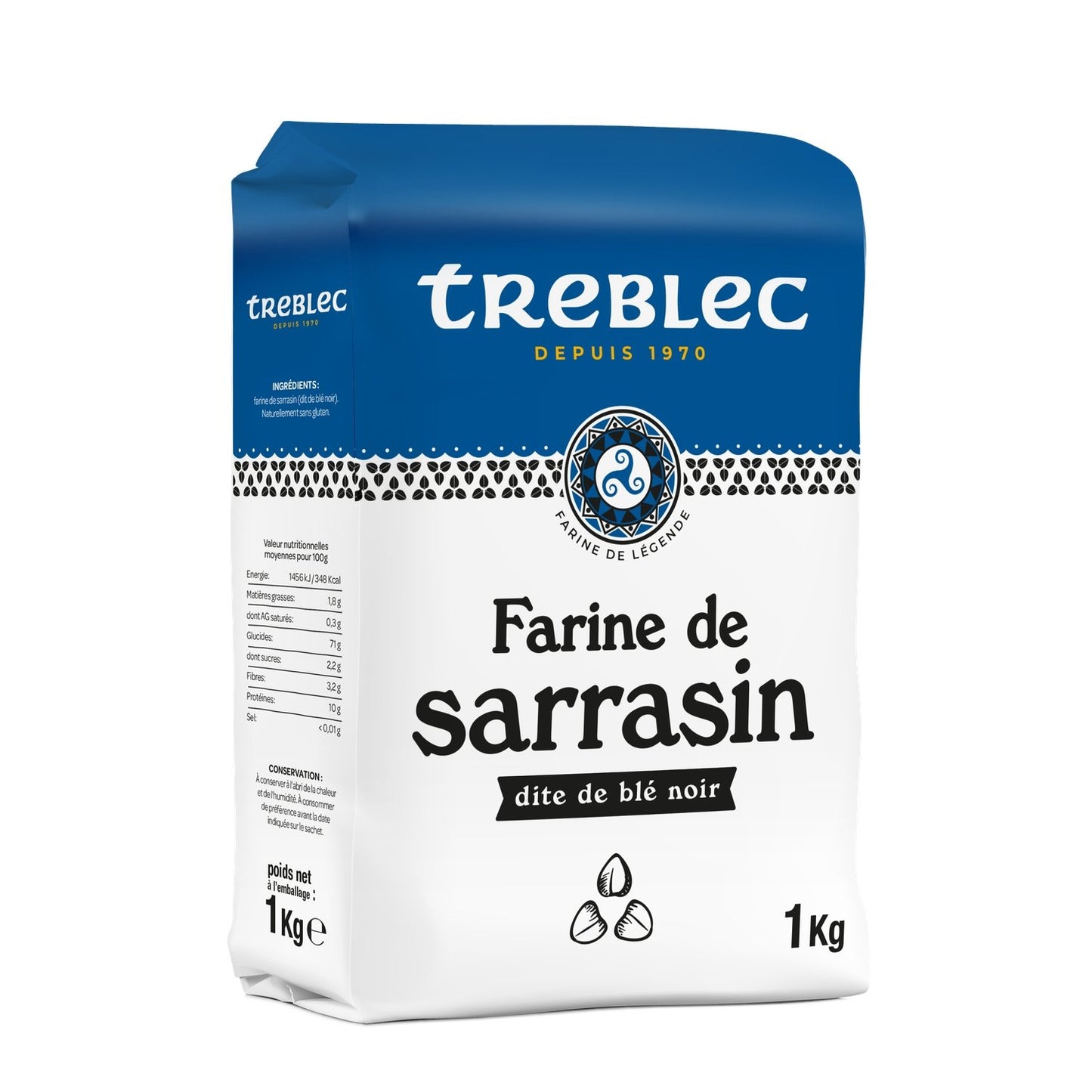 Farine de Sarrasin TREBLEC le paquet de 1 kg