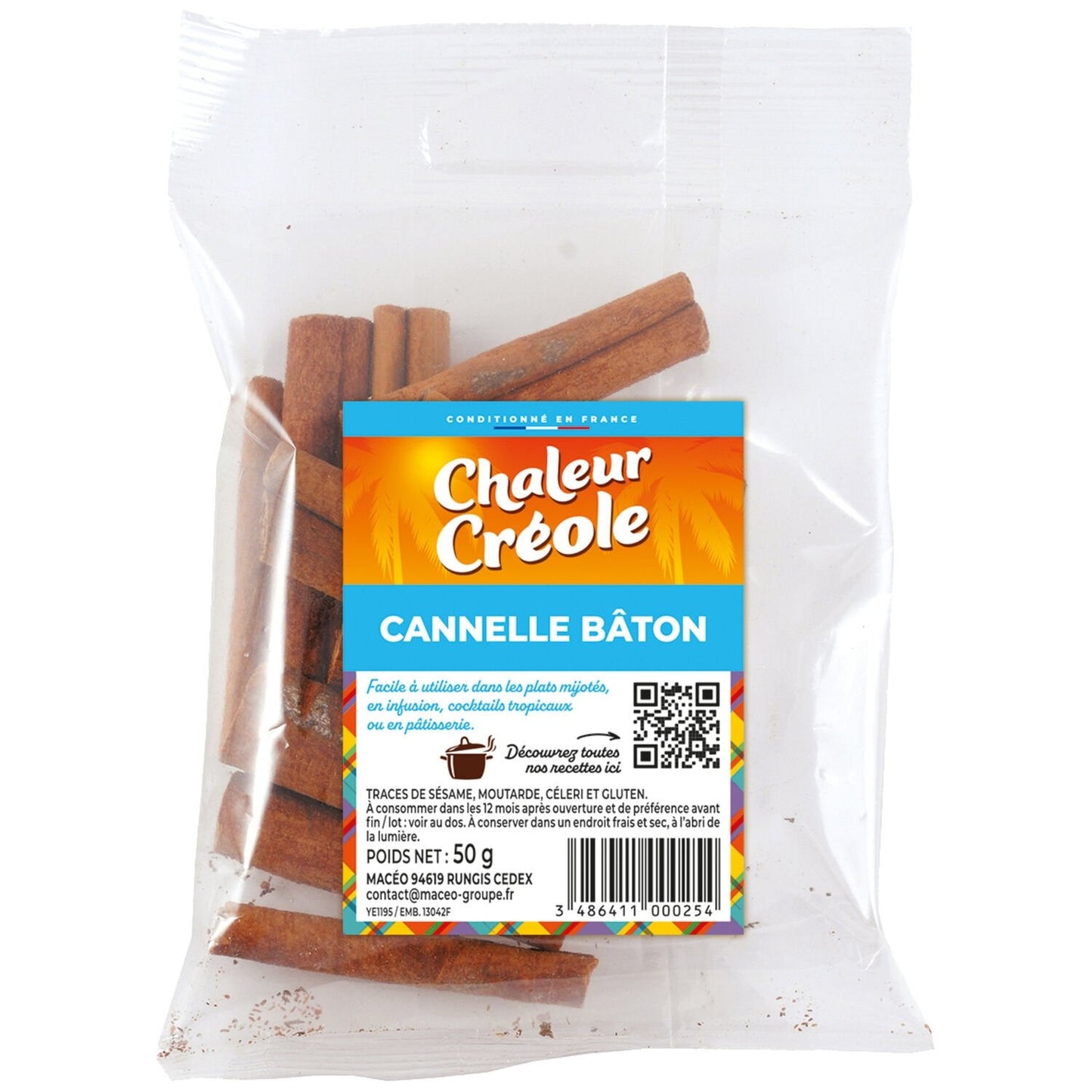 Cannelle Bâtonnet CHALEUR CREOLE le sachet de 50g