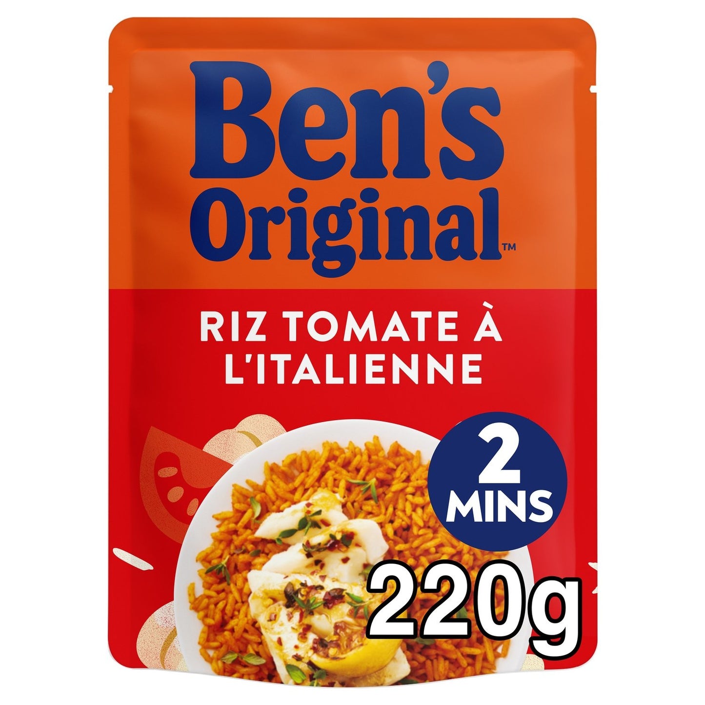 Riz Micro-Ondes Express Tomate & Huile d'Olive BEN'S ORIGINAL le sachet de 220 g