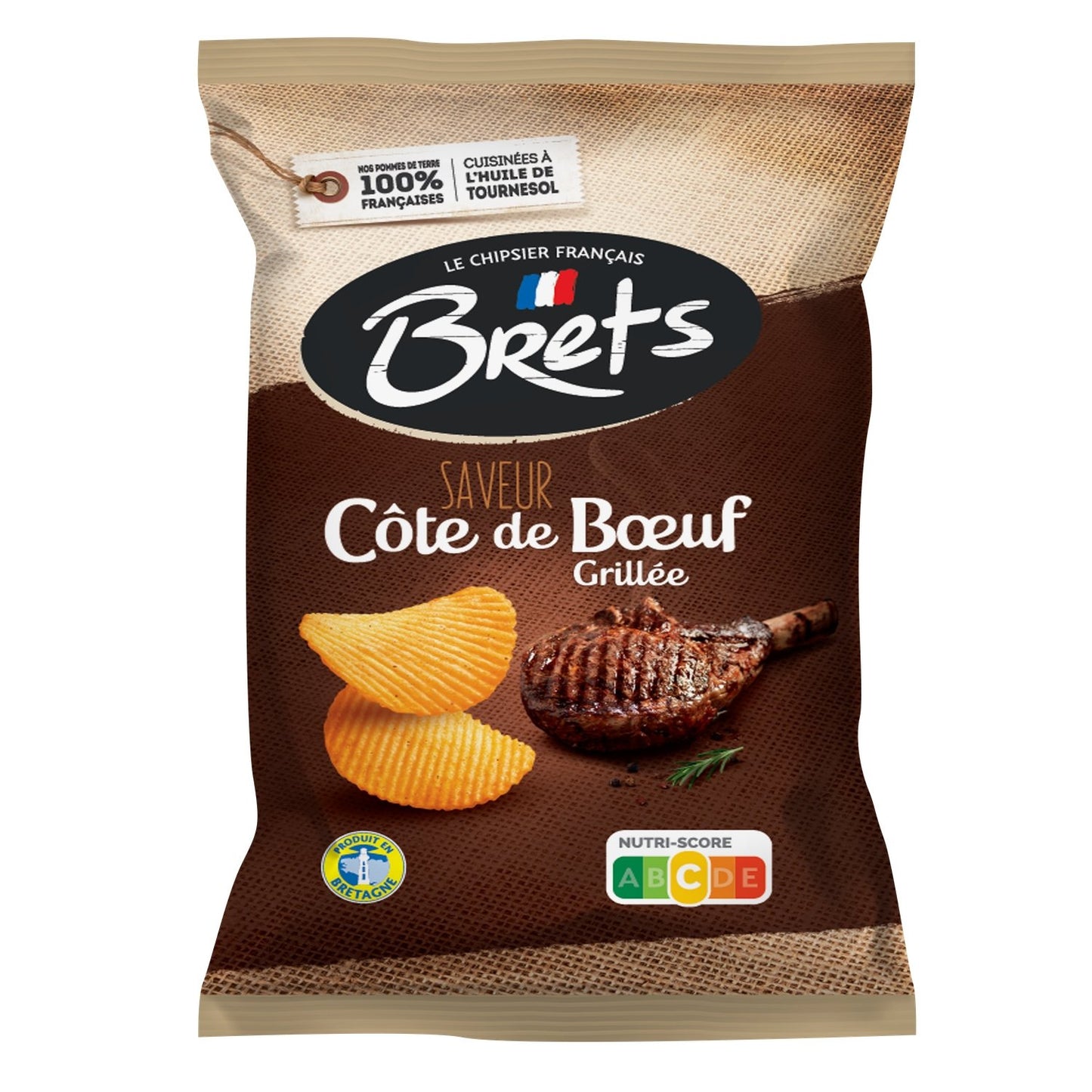Chips Saveur Côte de Bœuf Grillée BRETS le sachet de 125g
