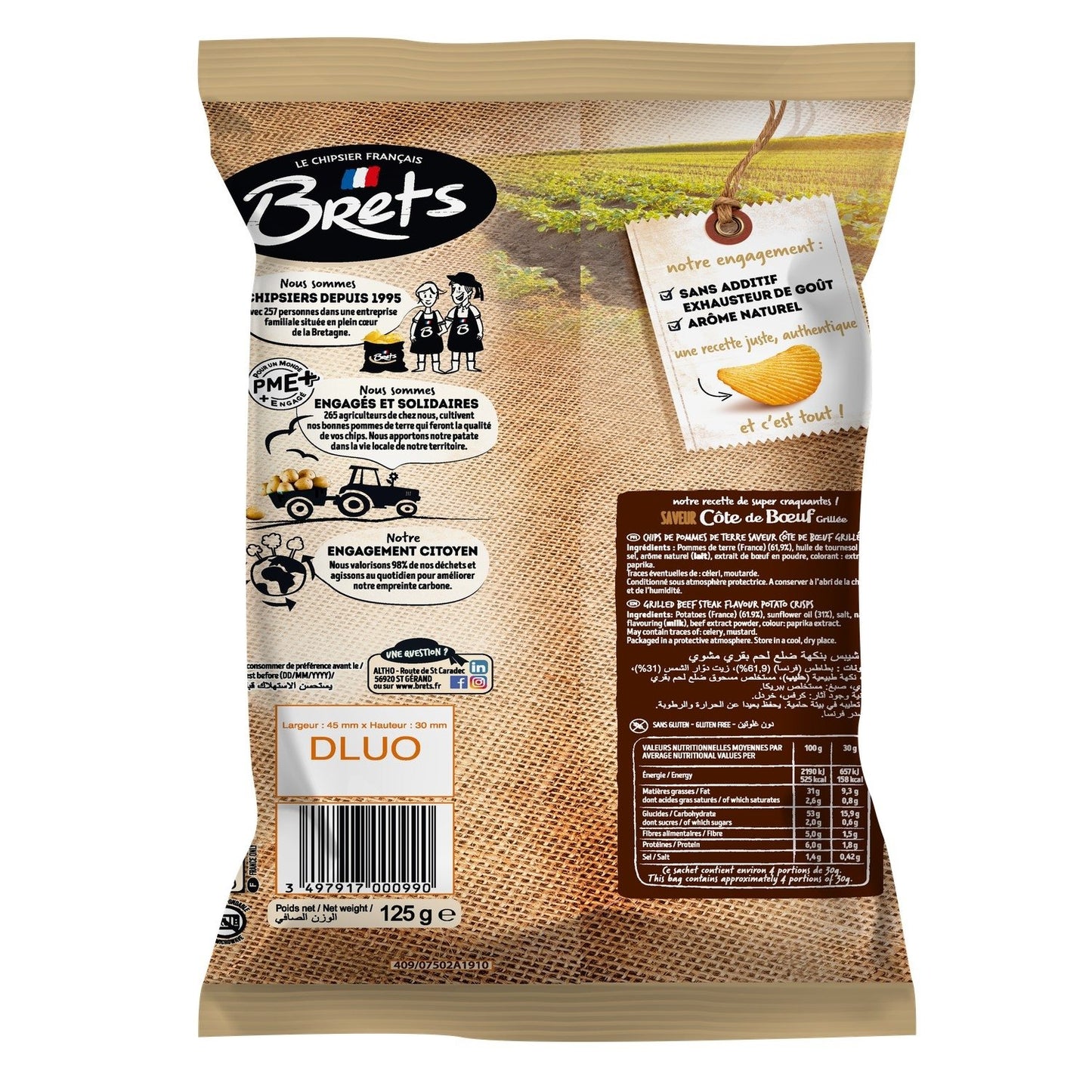 Chips Saveur Côte de Bœuf Grillée BRETS