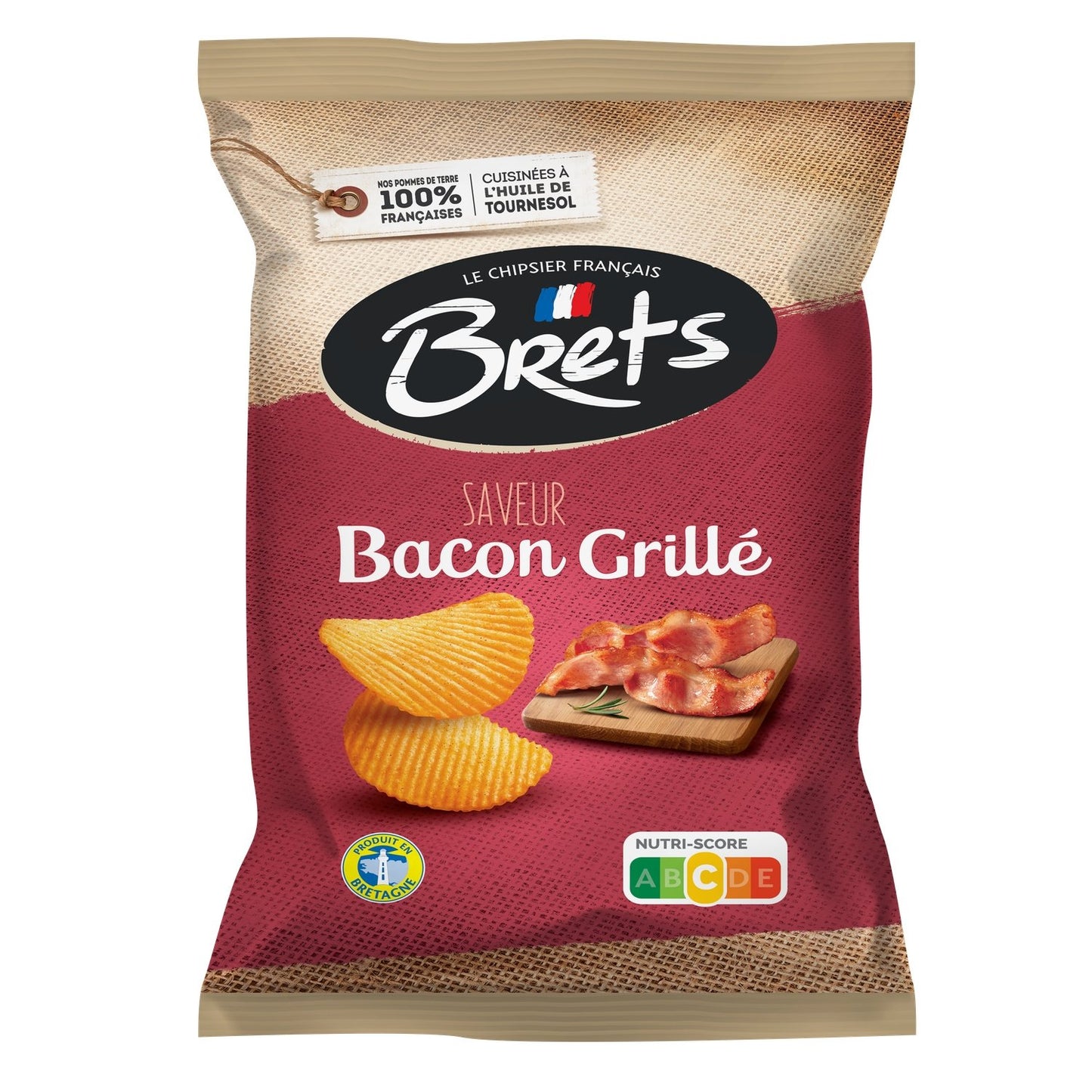 Chips Saveur Bacon Grillé BRET'S le sachet de 125g