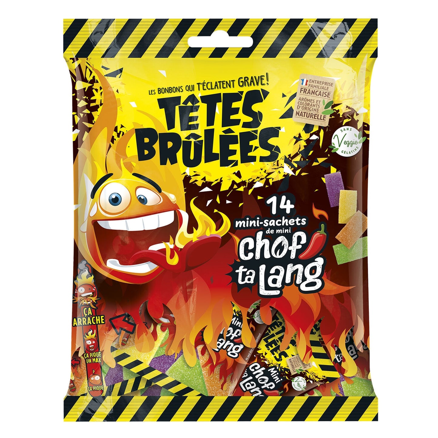 Mini Choftalang Halloween Candy BURNED HEADS
