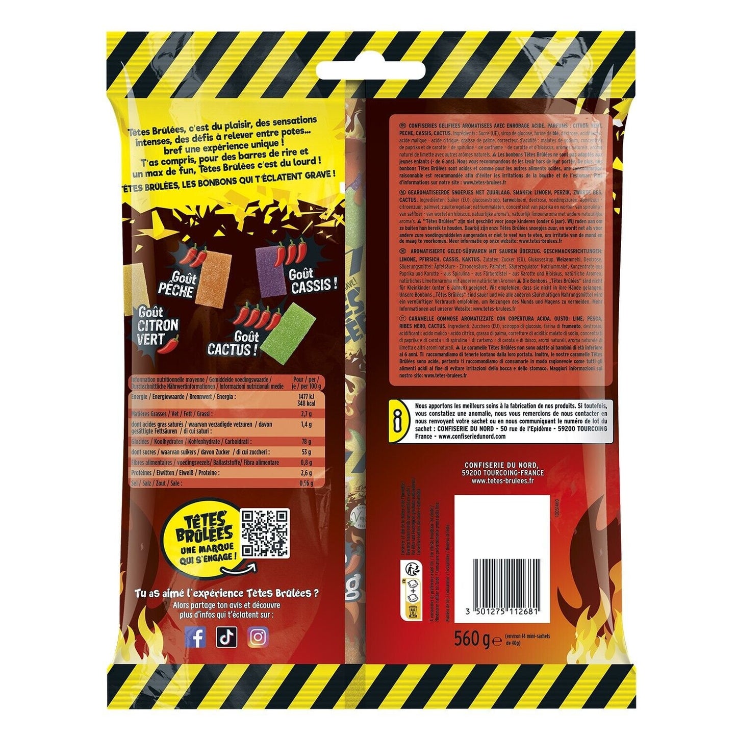 Mini Choftalang Halloween Candy BURNED HEADS