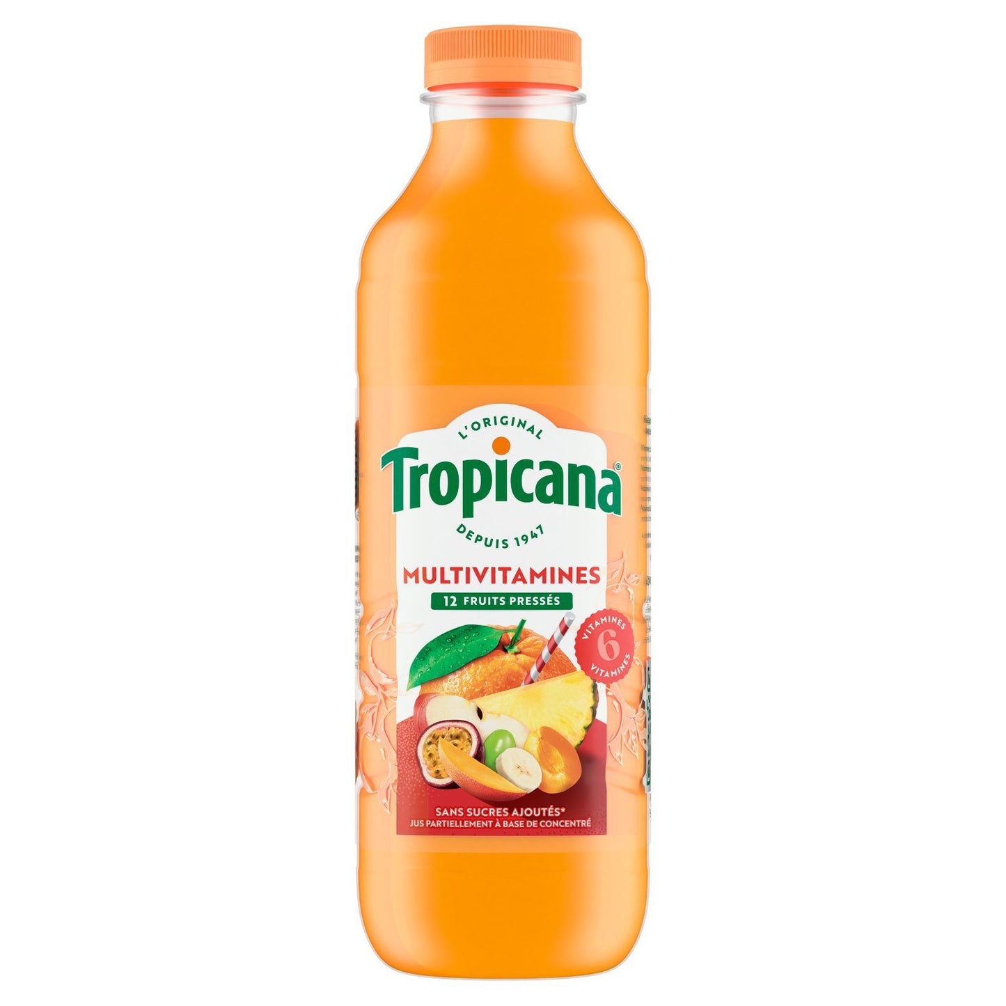 Jus de Fruits Multifruits Multivitaminés Pur Jus TROPICANA la bouteille de 1L