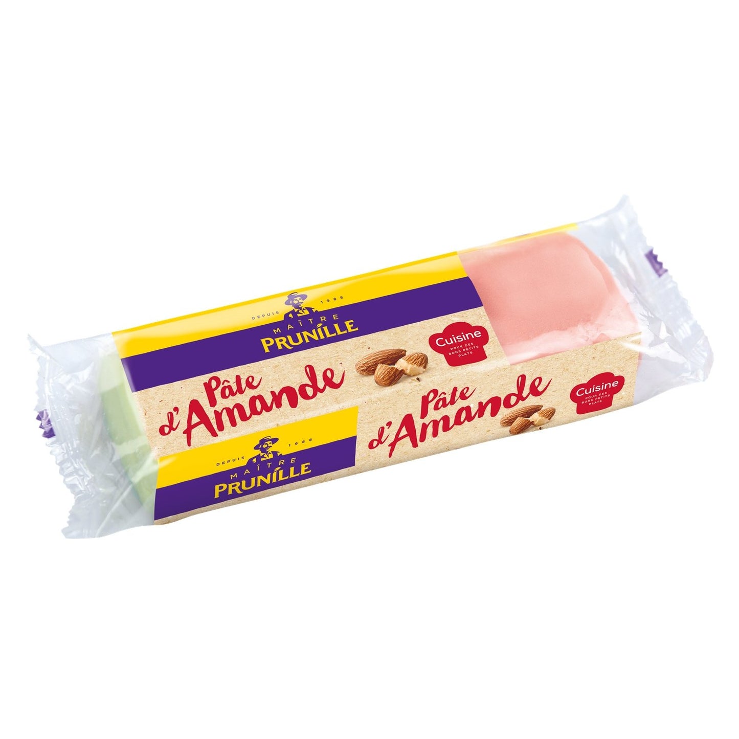 Pâte d'Amande Tricolore MAITRE PRUNILLE le paquet de 250g