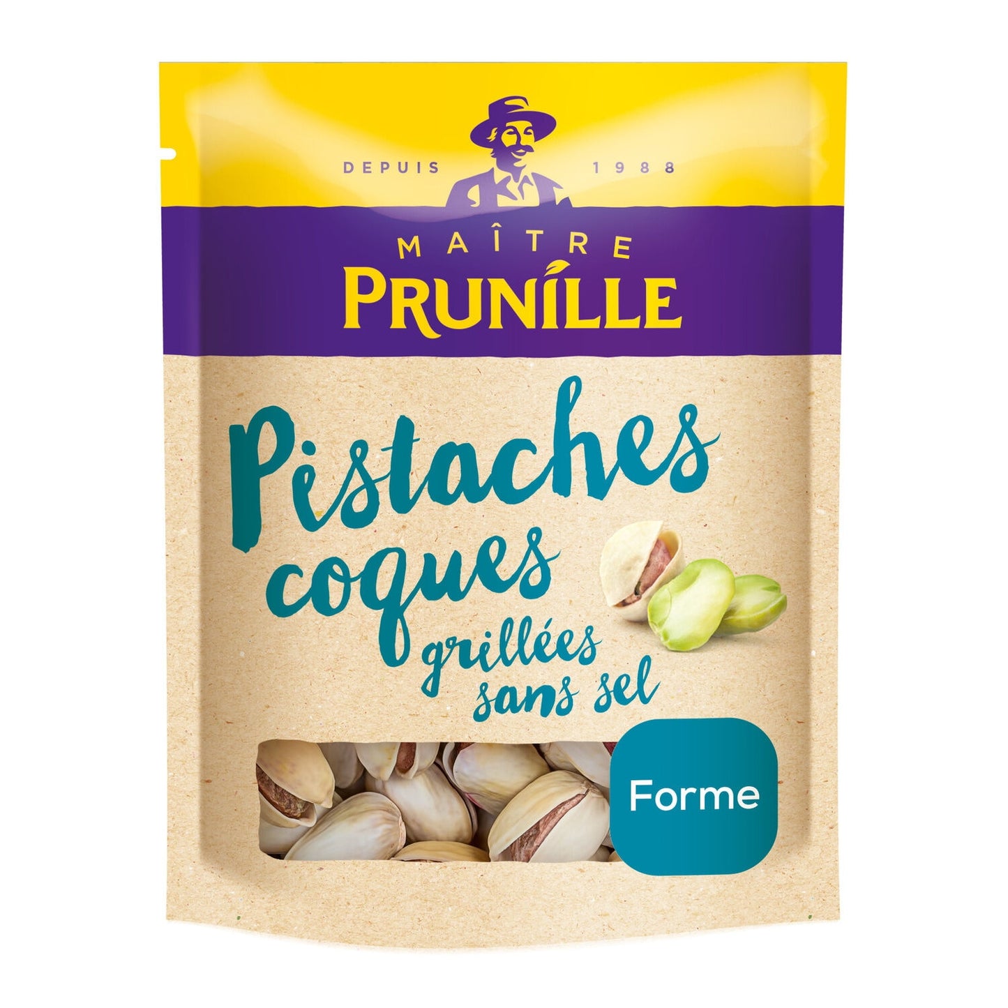 Pistaches Coques Décortiquée Sans Sel MAITRE PRUNILLE