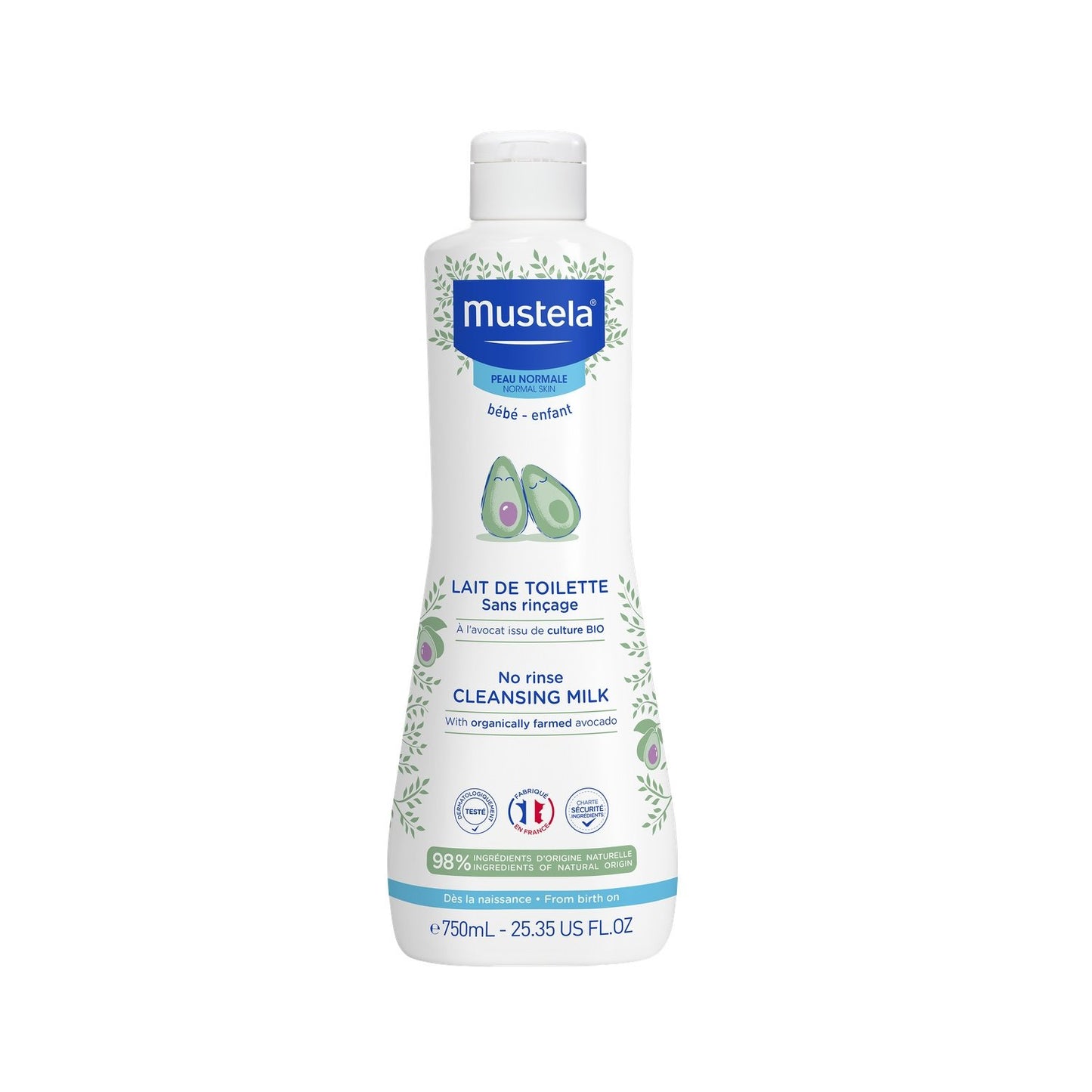 Lait de Toilette Bébé Peaux Sèches MUSTELA