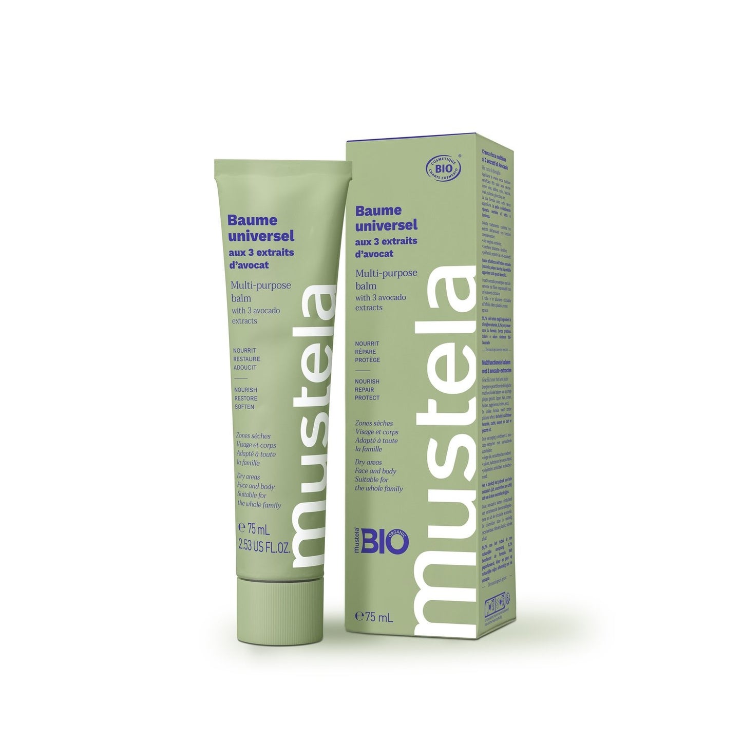 Crème Bébé Nourrissant Réparateur Bio MUSTELA le tube de 75mL