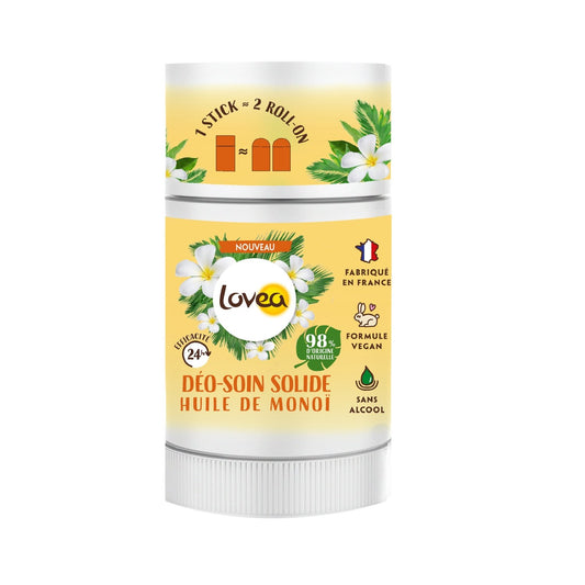 Veganes festes Deodorant 24h Wirksamkeit LOVEA Monoi Öl