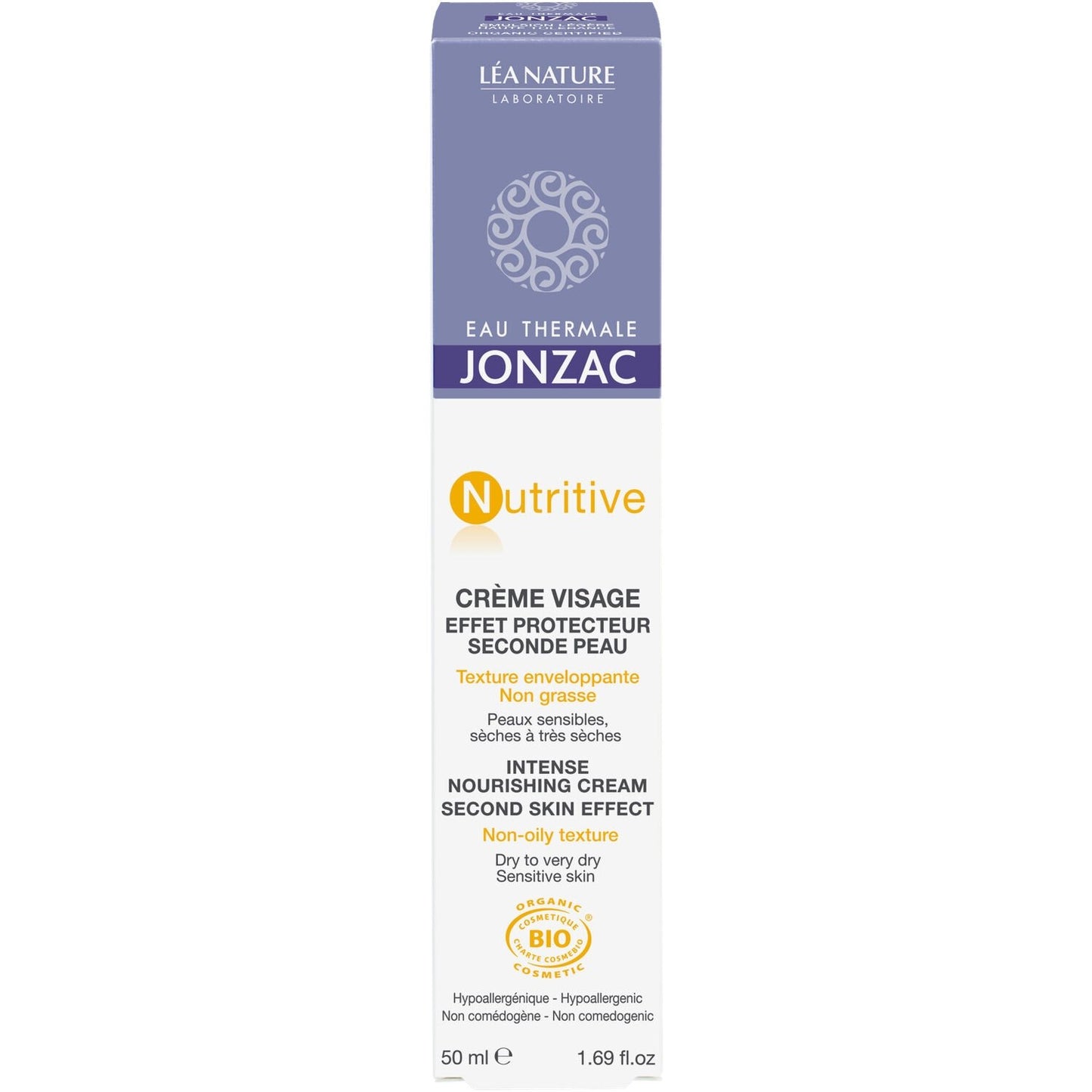 Crème Visage Femme Sèches à Très Sèches Nutritive Bio EAU THERMALE JONZAC le tube de 50mL