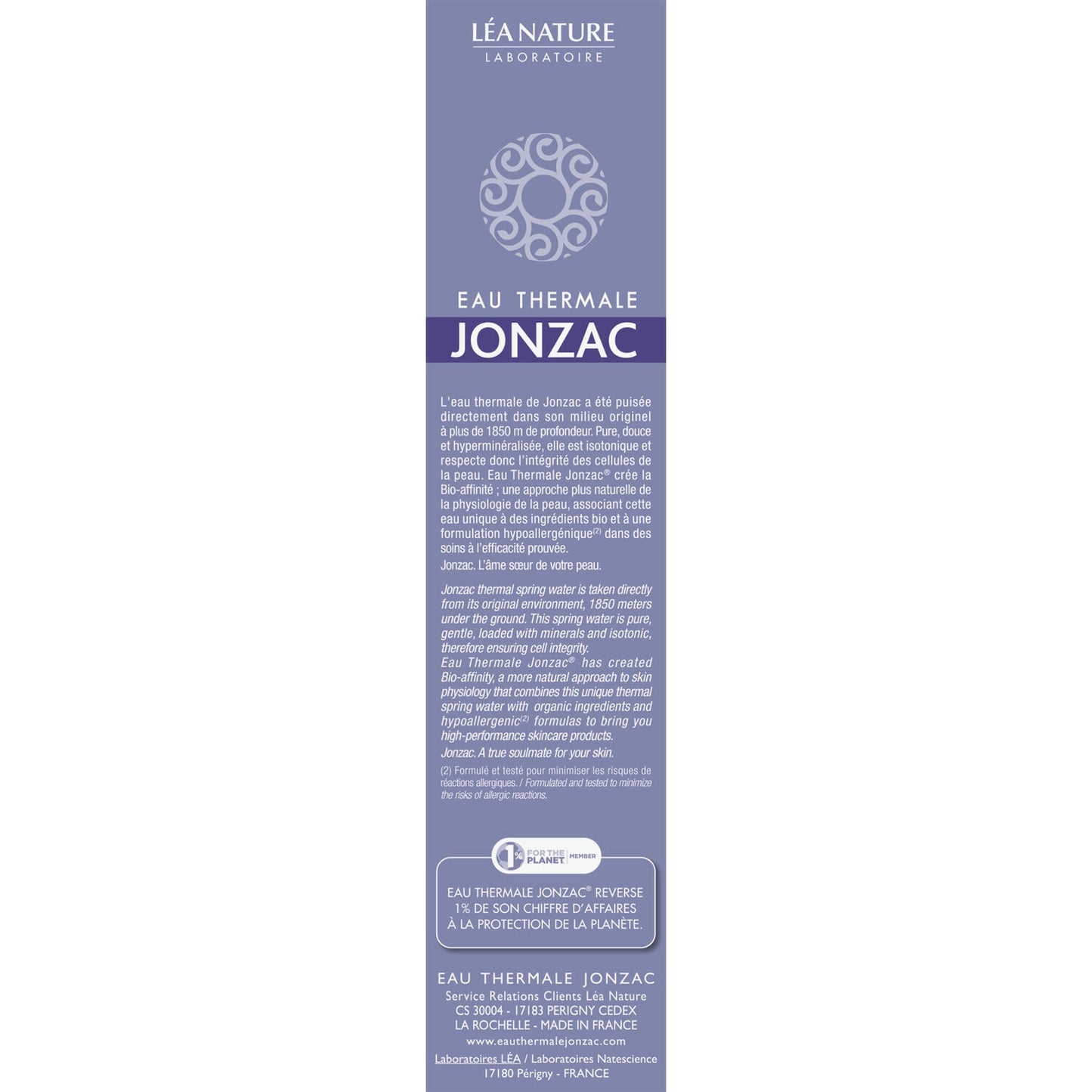 Crème Visage Femme Sèches à Très Sèches Nutritive Bio EAU THERMALE JONZAC