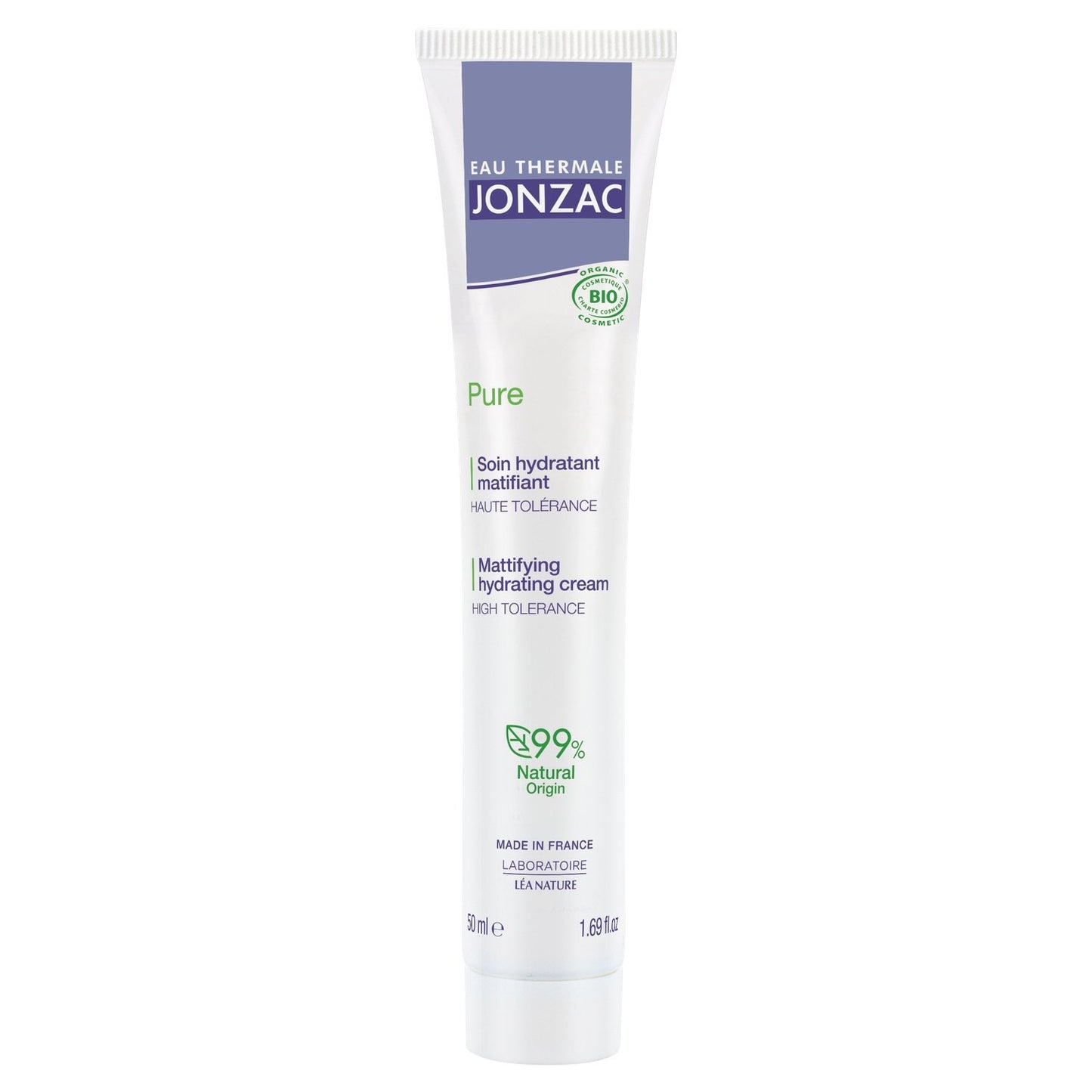 Crème Visage Femme Peau Mixte à Grasse Purifiante Matifiante Bio EAU THERMALE JONZAC le flacon de 50mL