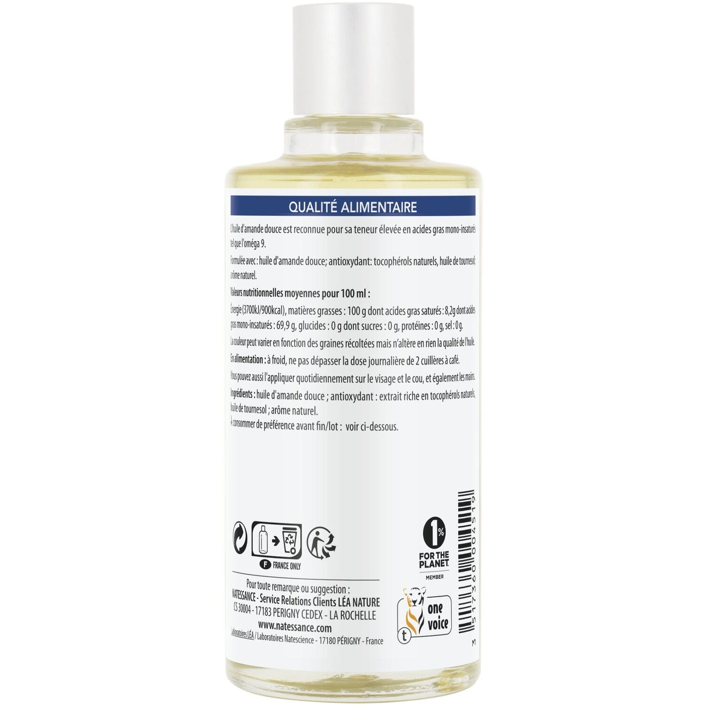 Huile Corps Bébé Peau Sèche et Sensible Nourrissante et Apaisante Amande Douce Matessance LEA NATURE