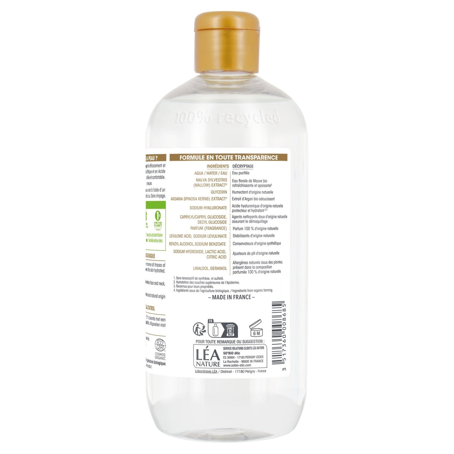 Anti-Aging-Mizellenwasser mit Argan und organischer Hyaluronsäure SO'BIO ETIC